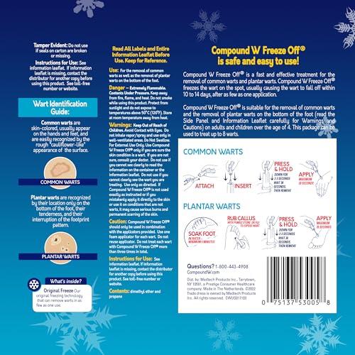 Compound W Freeze Off precision tip enabling direct placement for effective treatment.