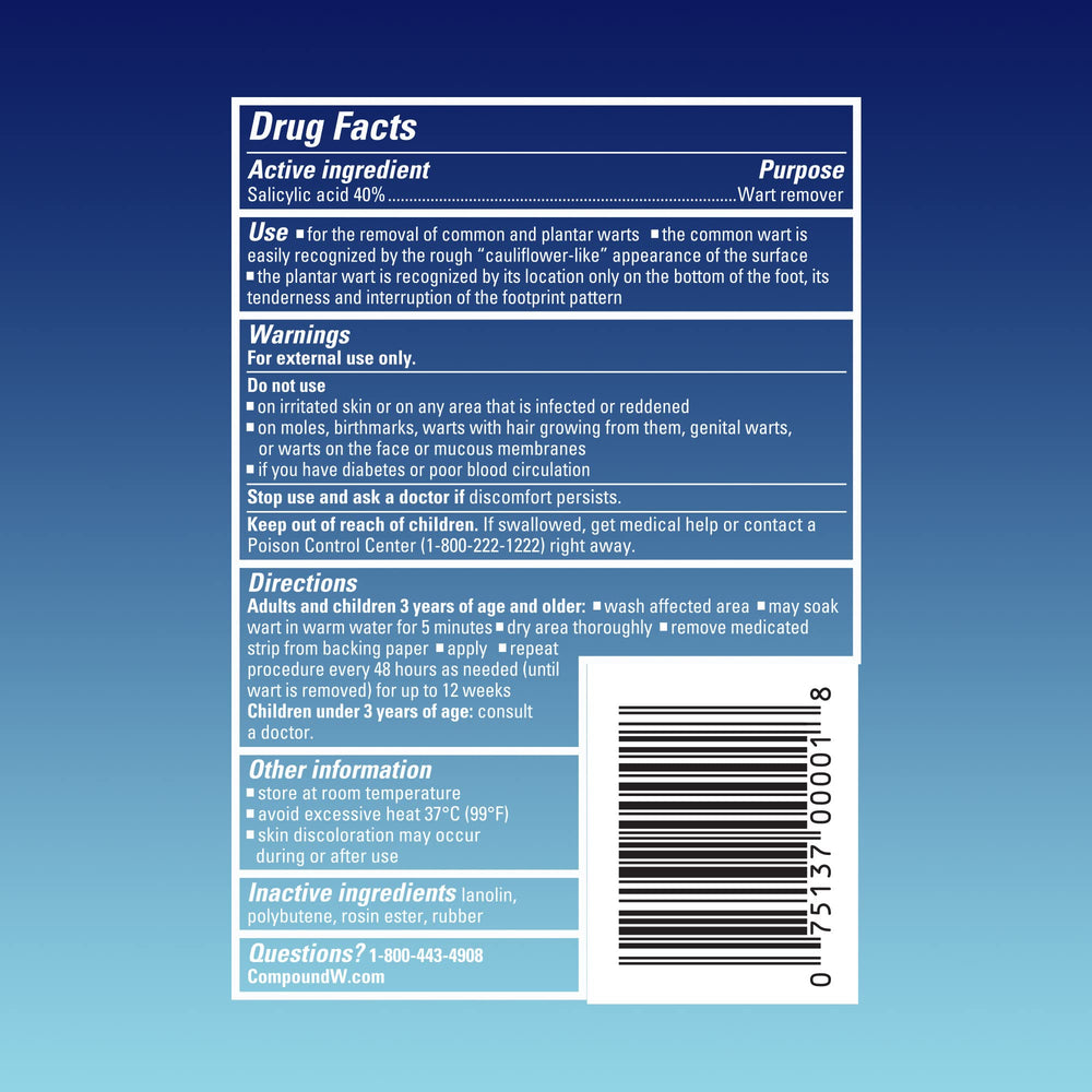 Compound W kids safe design emphasizes ease of use and skin friendly application.