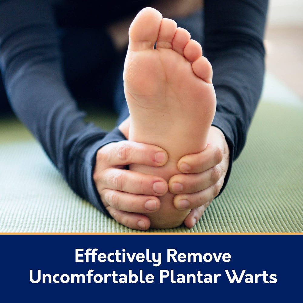 Compound W pad illustration communicates three-in-one protection: treats, cushions, conceals.