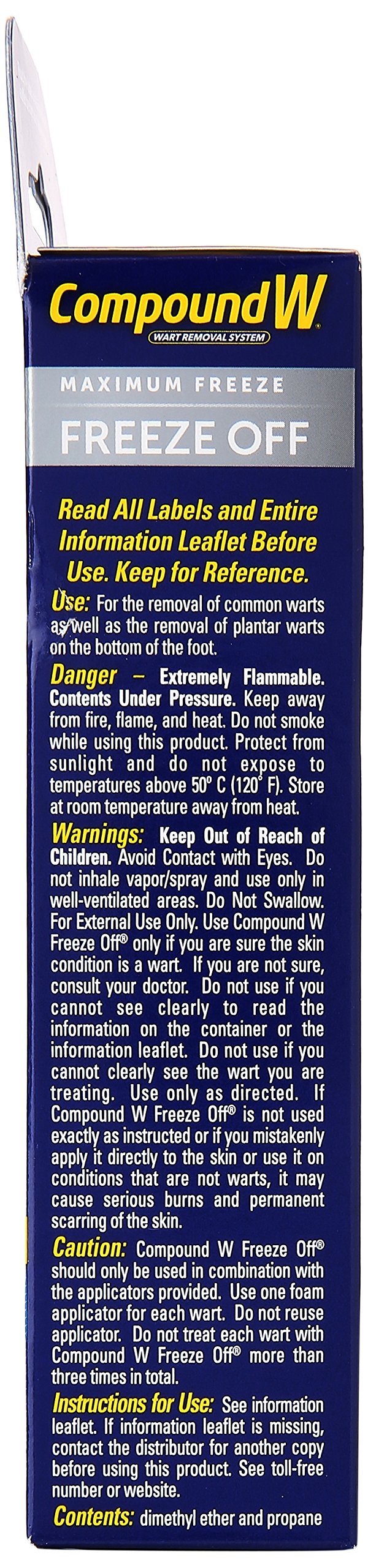 Compound W Wart Remover application step image highlights easy freeze-off method.