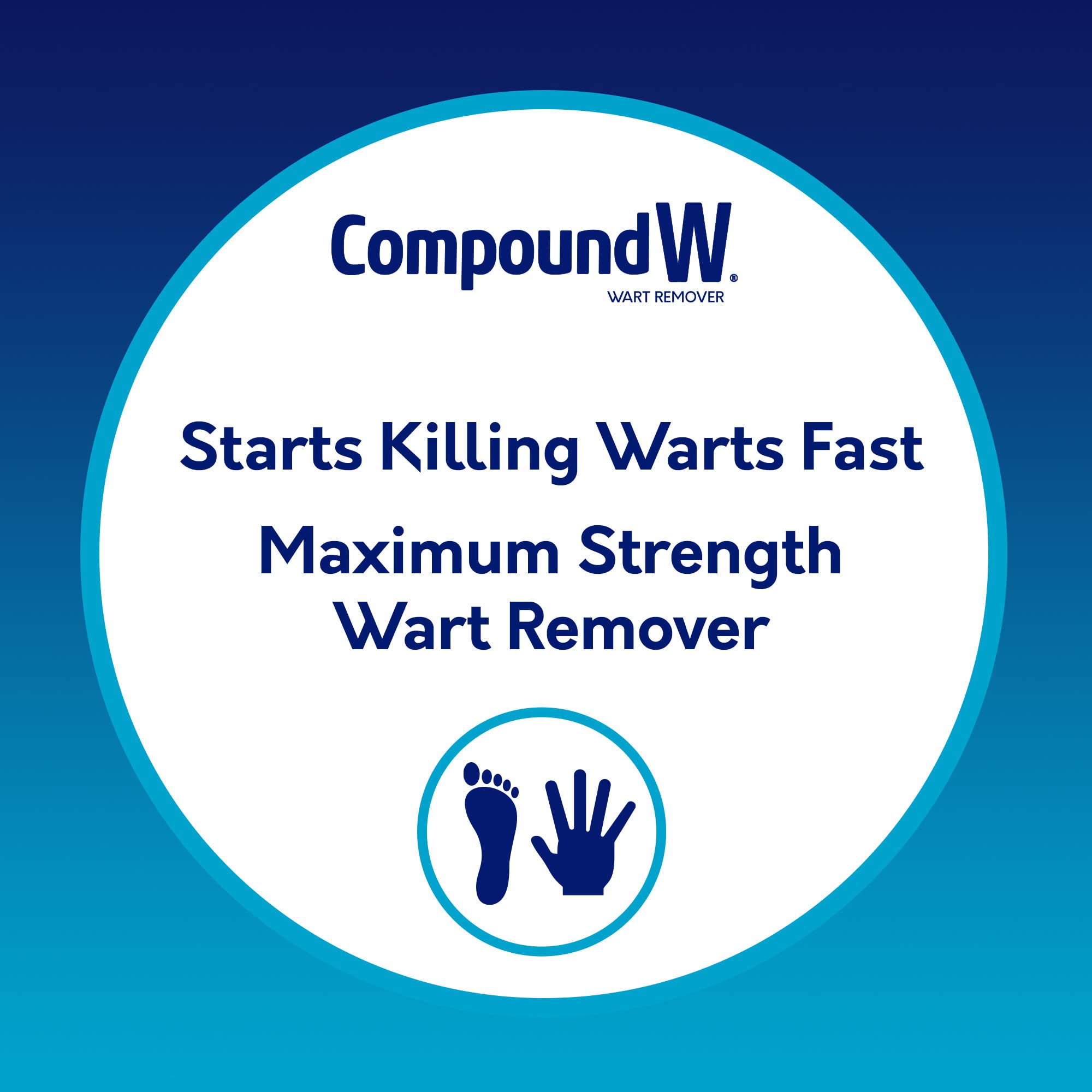Compound W wart remover liquid on wart close-up for at-home use.