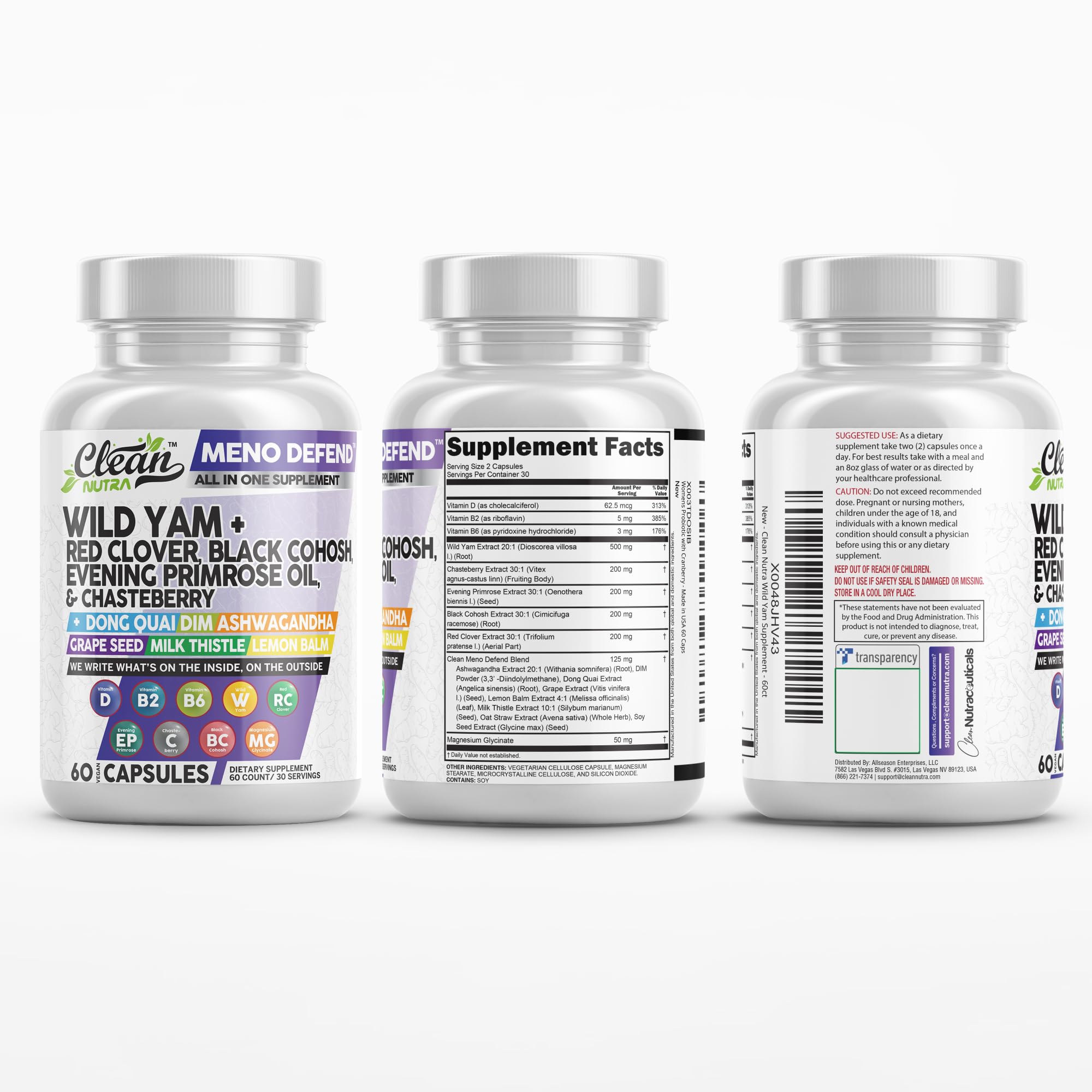 All-in-one menopause support supplement packaging