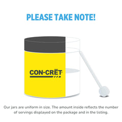 Front label of unflavored CON-CRET Creatine HCl – 100 servings