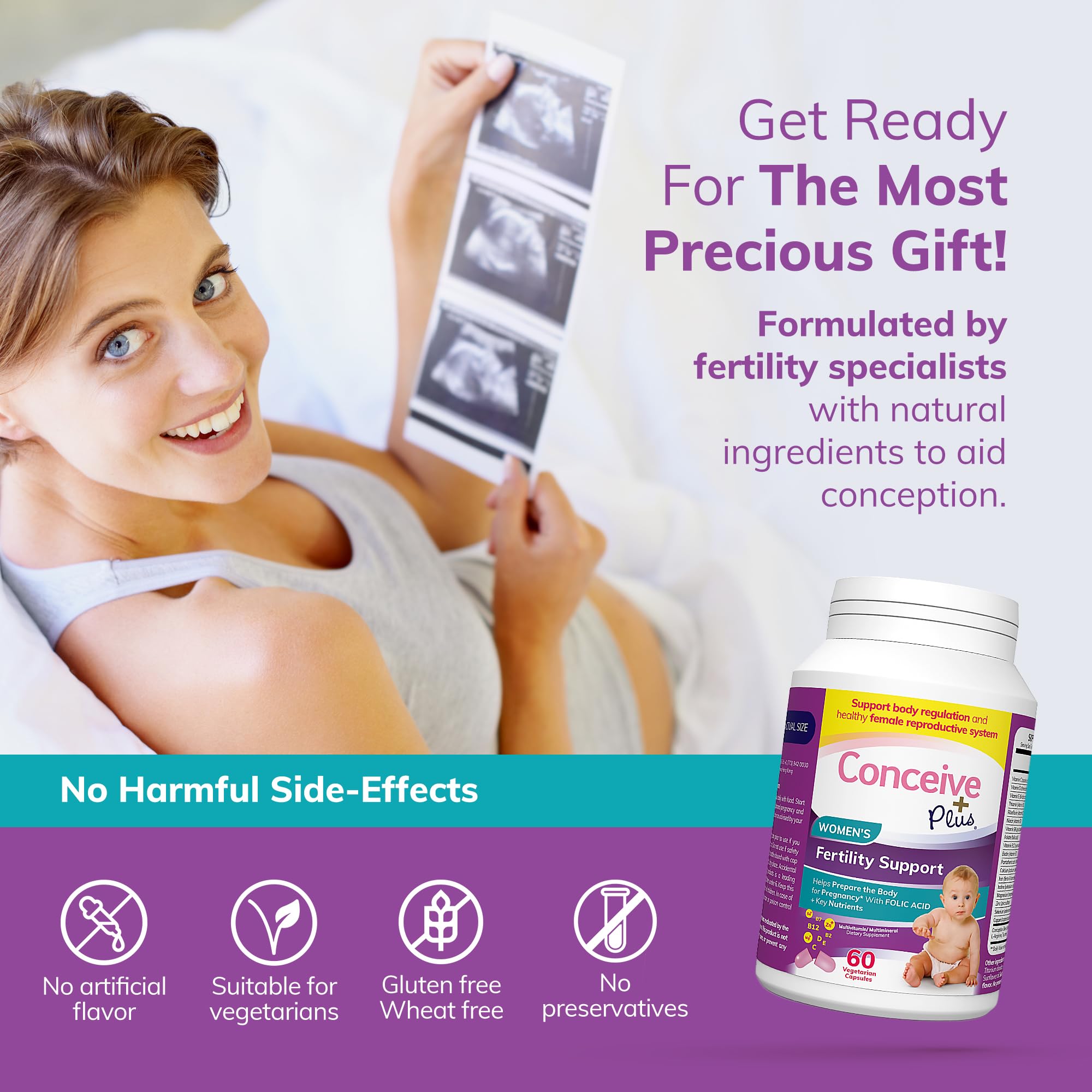 Conceive Plus Fertility Support bottle on a white background