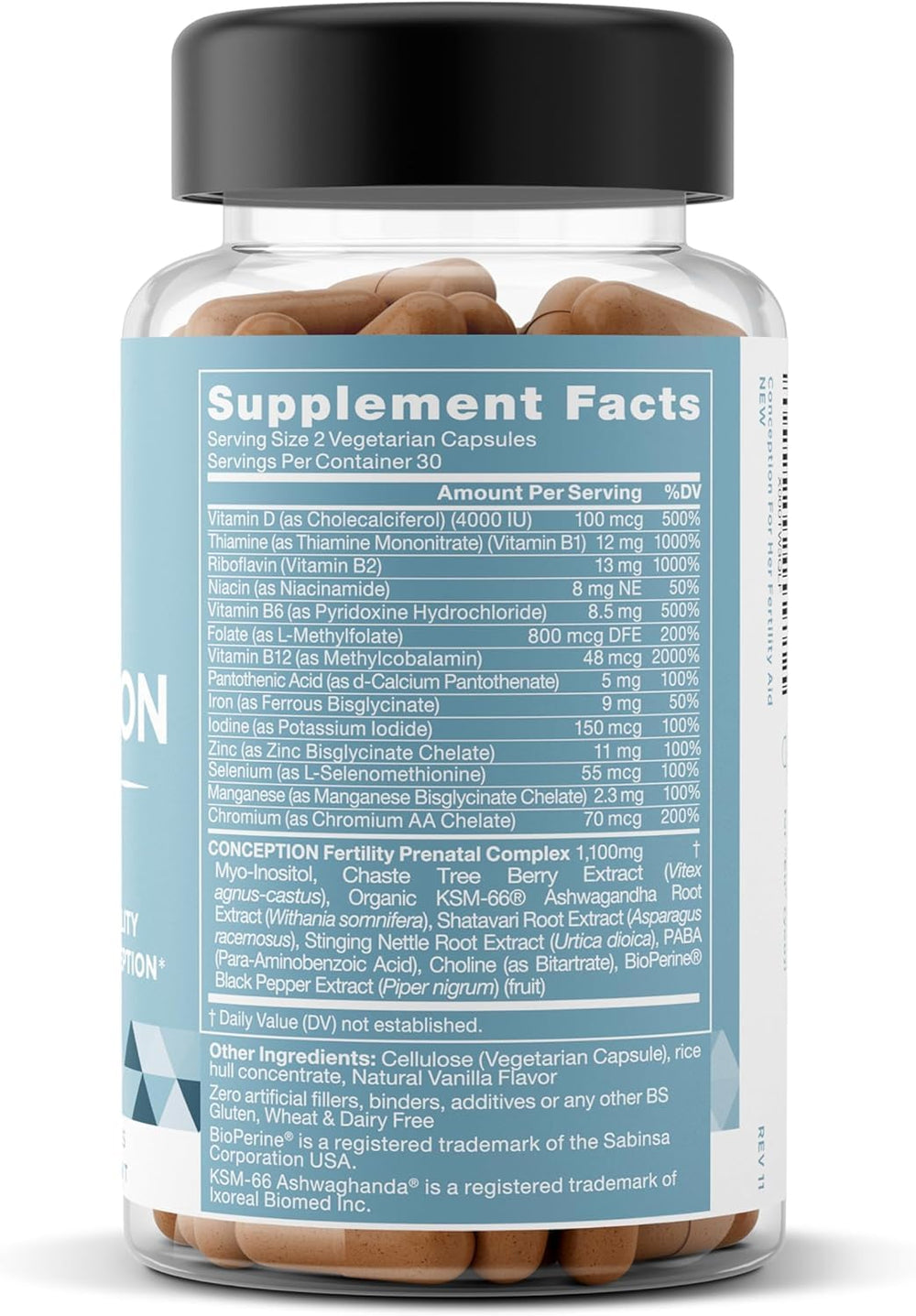 cGMP-certified fertility supplement packaging