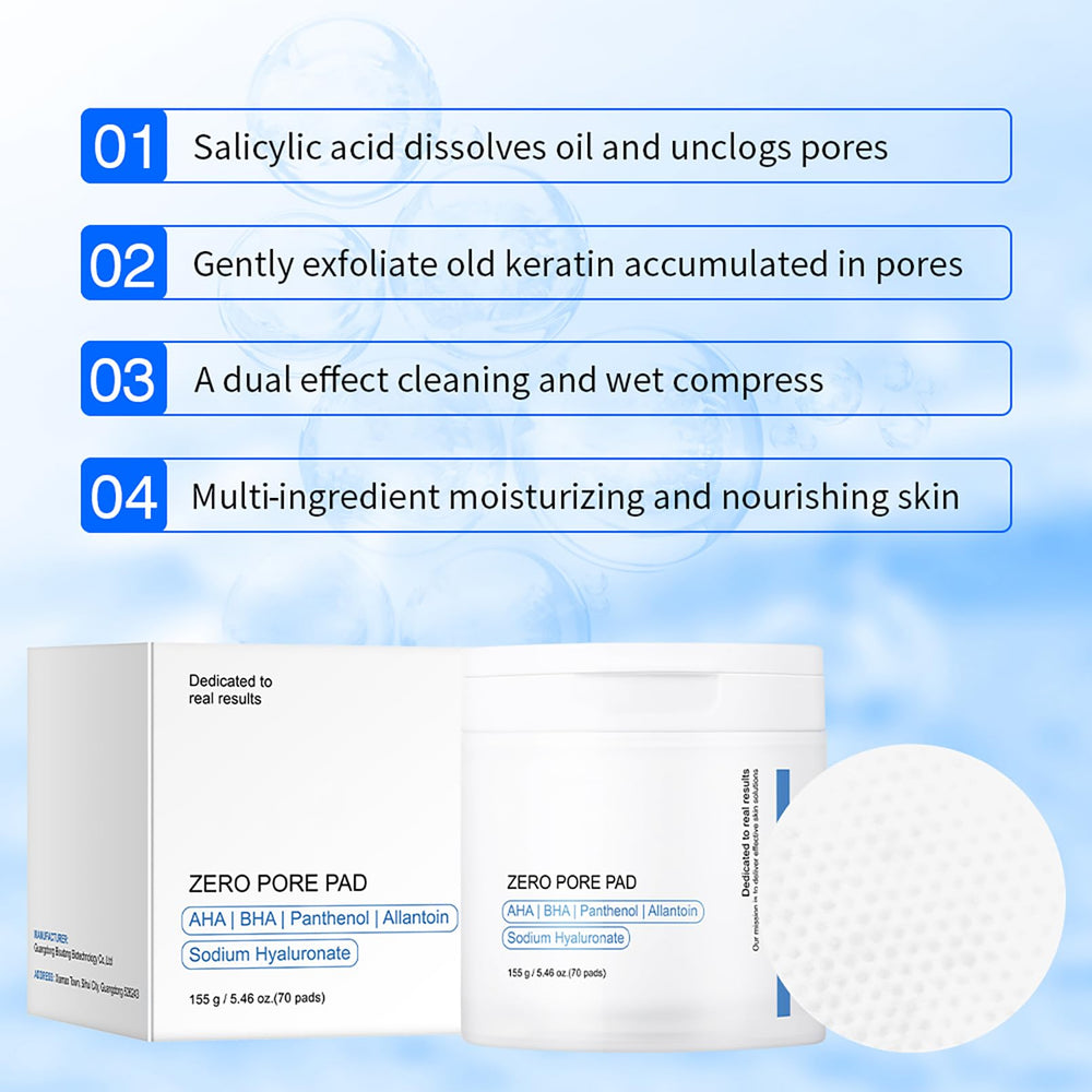 ConfidMiss pads on facial skin hinting refined texture and brightness