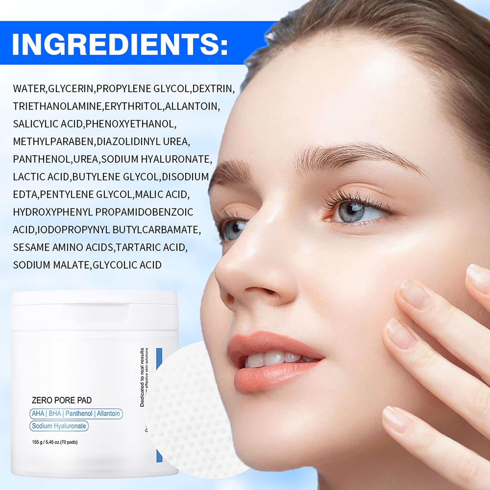 ConfidMiss pads open pack display inviting routine skincare