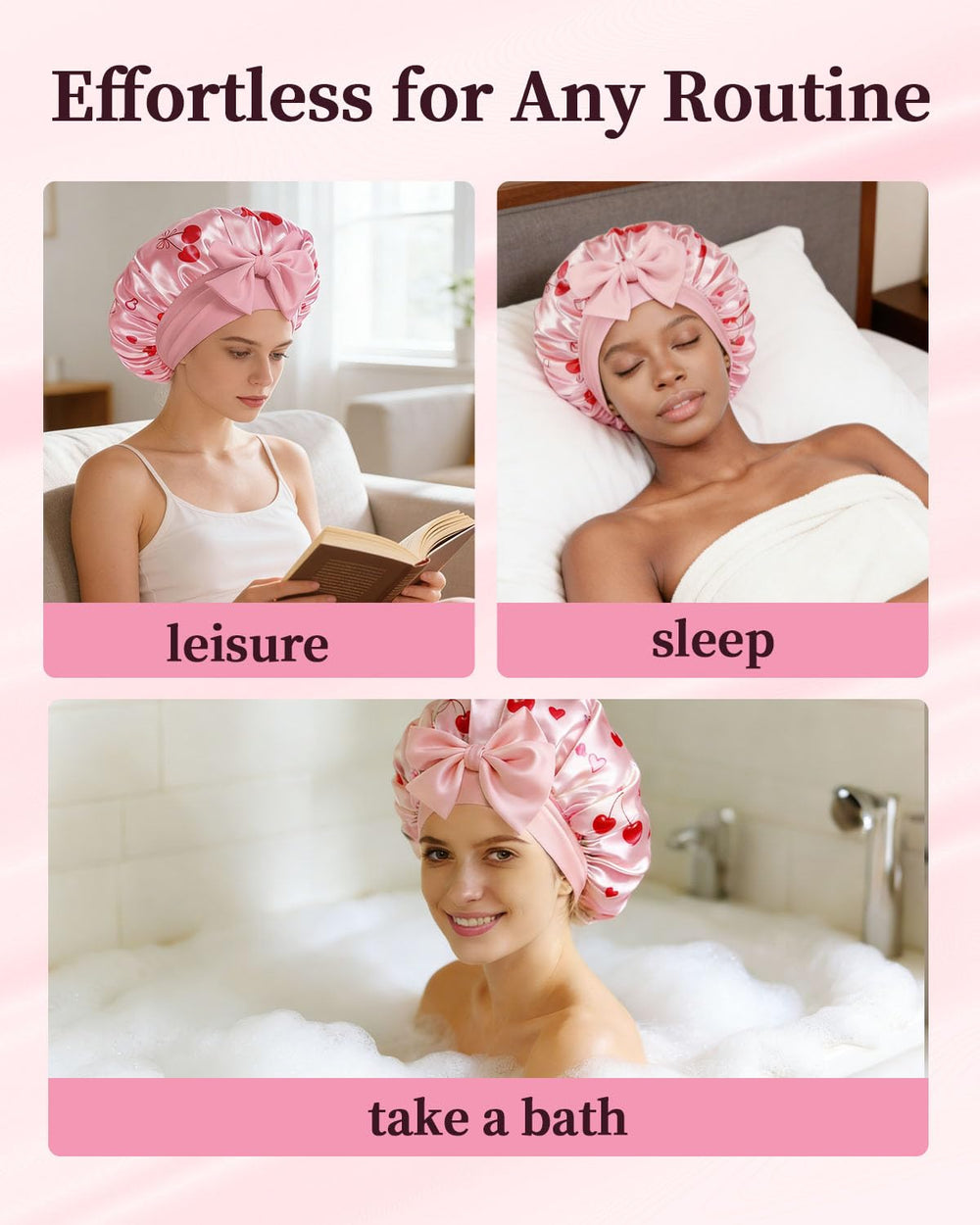 Confvrter bonnet suits natural, braided, curly, and textured hair for protection.