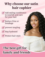 Confvrter bonnet protects edges and reduces tangles during workouts.