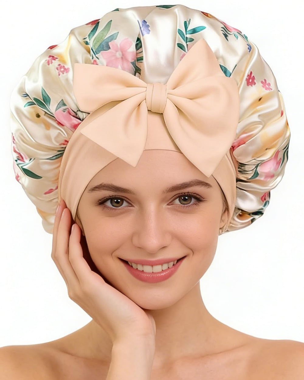 Confvrter Silk Bonnet adjustable-strap ensures secure all-night wear