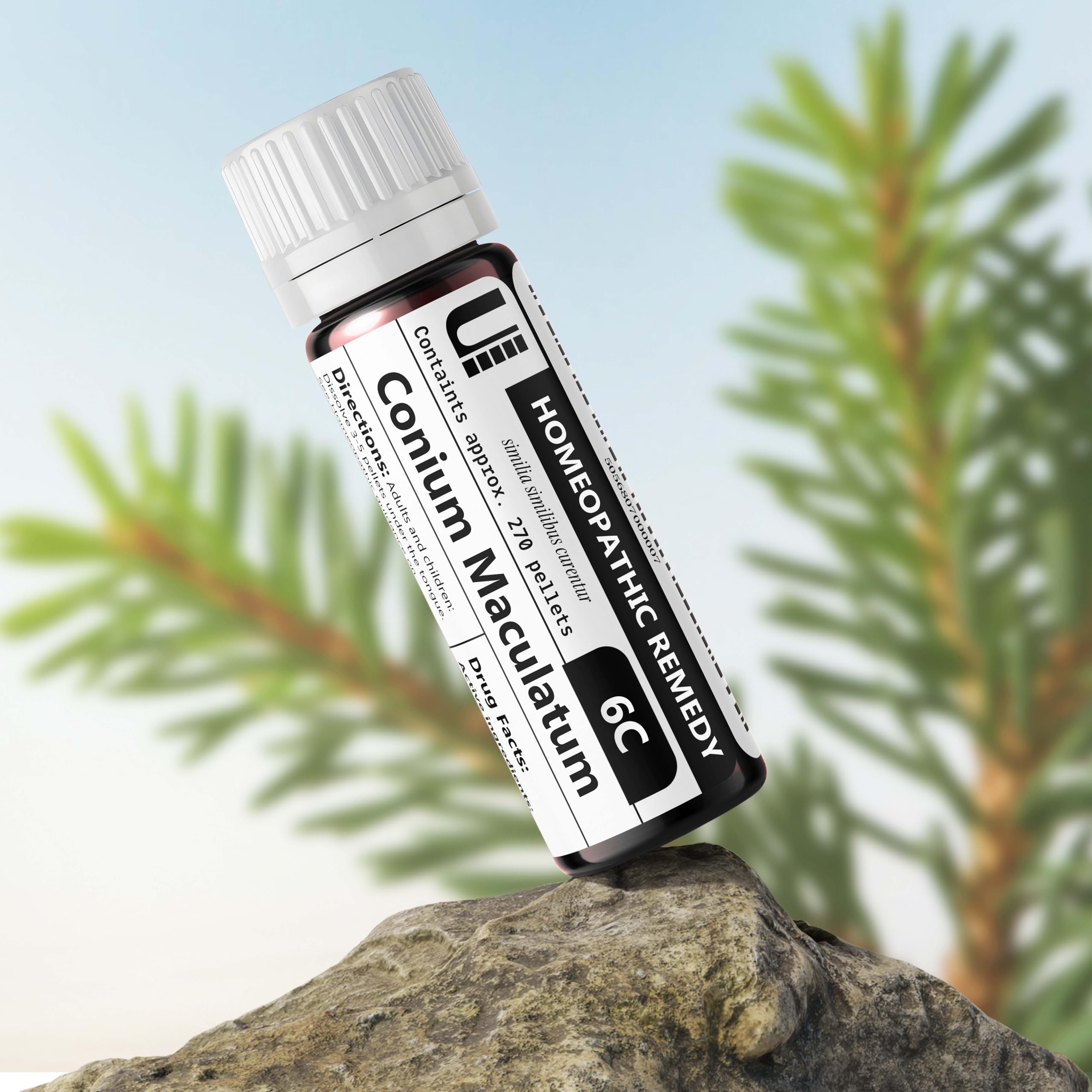 Pack shot of Conium Maculatum 6C remedy bottle.