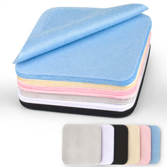Assorted colors suede microfiber cleaning cloths for eyeglasses in 8x8 cm