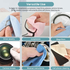 Portable 60-pack suede microfiber cloths in compact 8x8 cm size