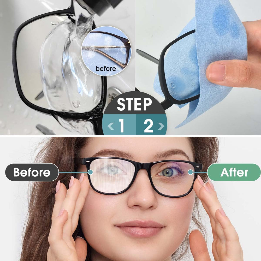 Lint-free, safe cleaning cloths for eyeglasses and sunglasses