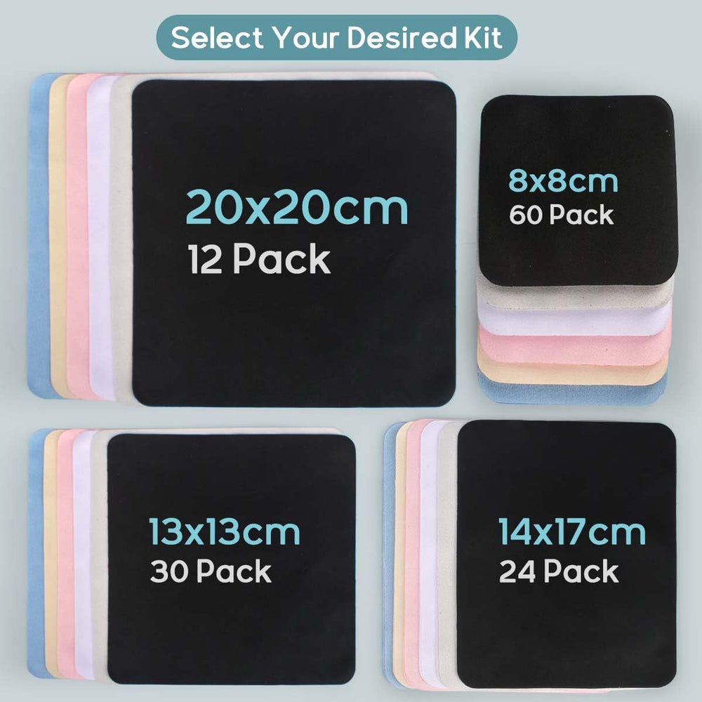 Value pack packaging of 60 cloths for glasses and on-the-go cleaning