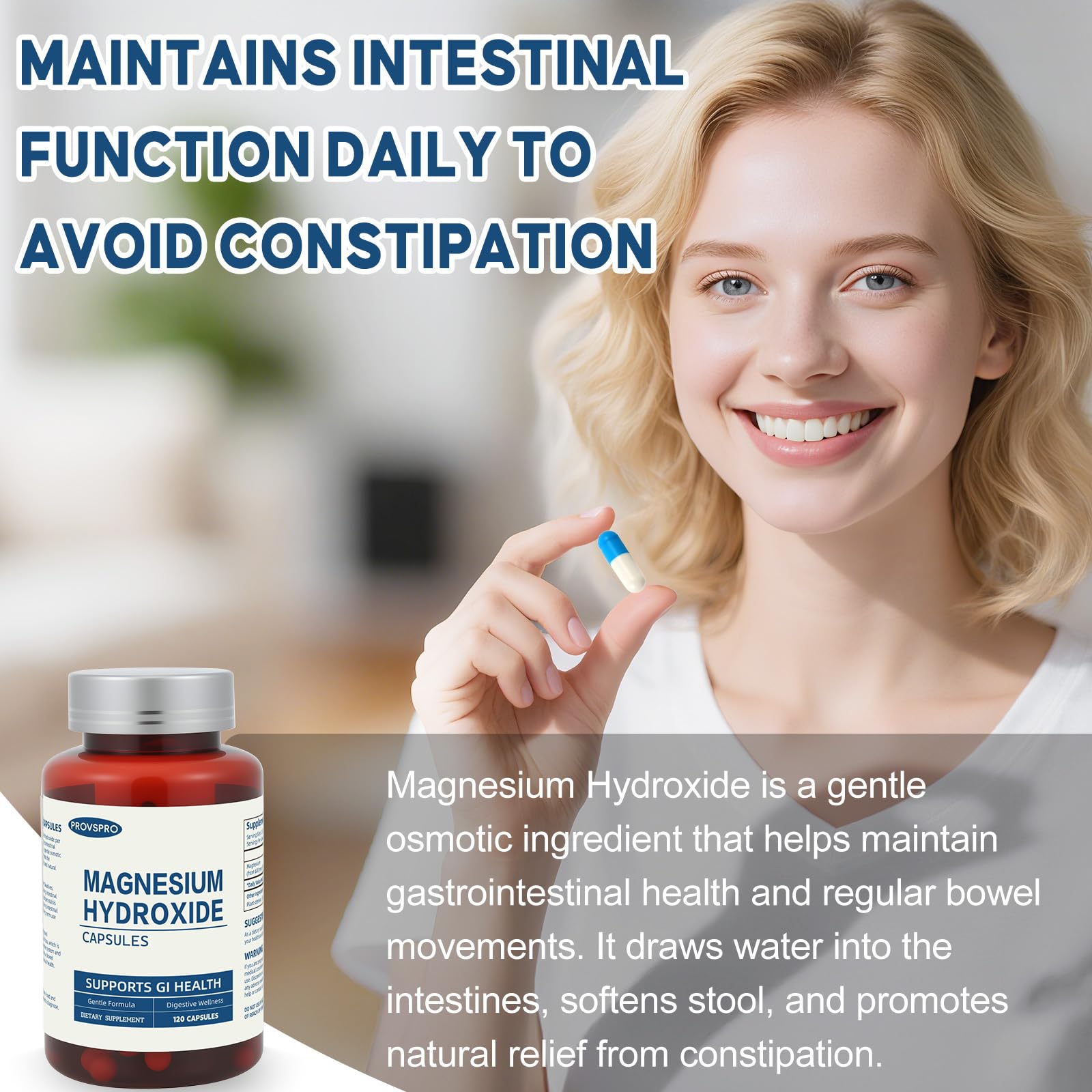 Constipation relief and digestive health support