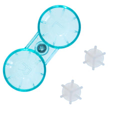 Built-in mirror LED light and transparent viewing window on the cleaner