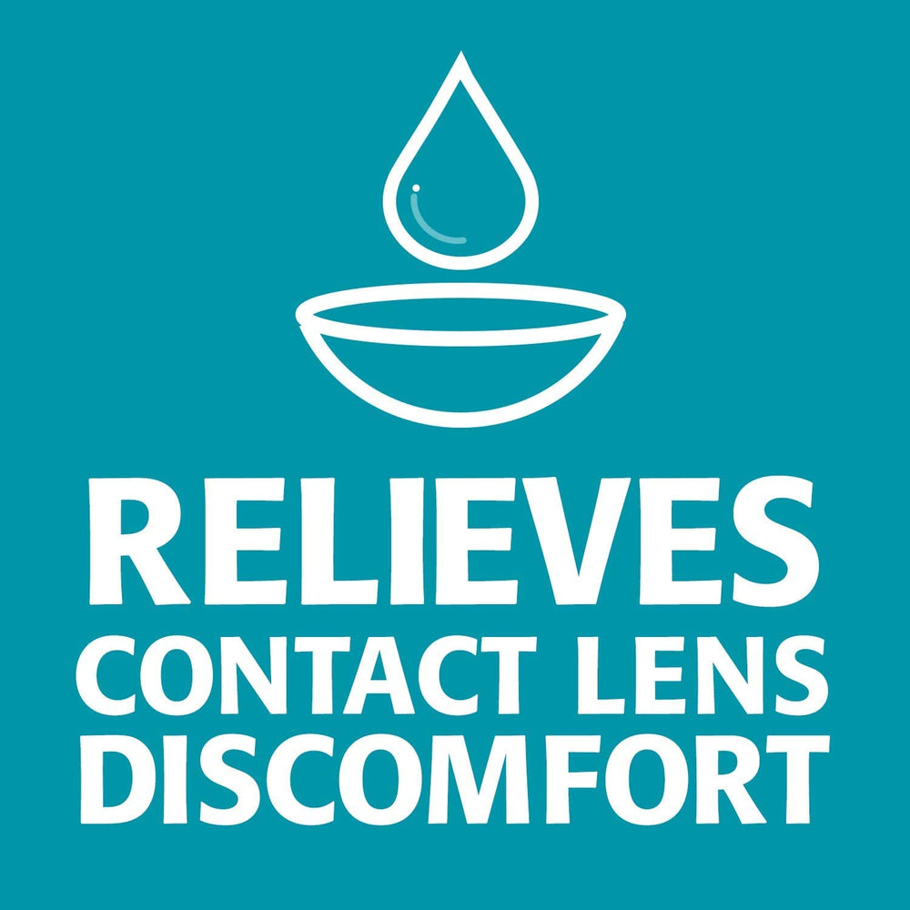 A wearer with comfortable vision wearing contact lenses
