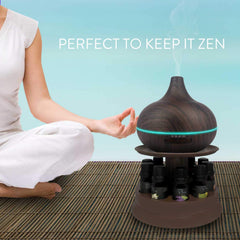 Box contents: diffuser, rotating stand, 10 oils and cables