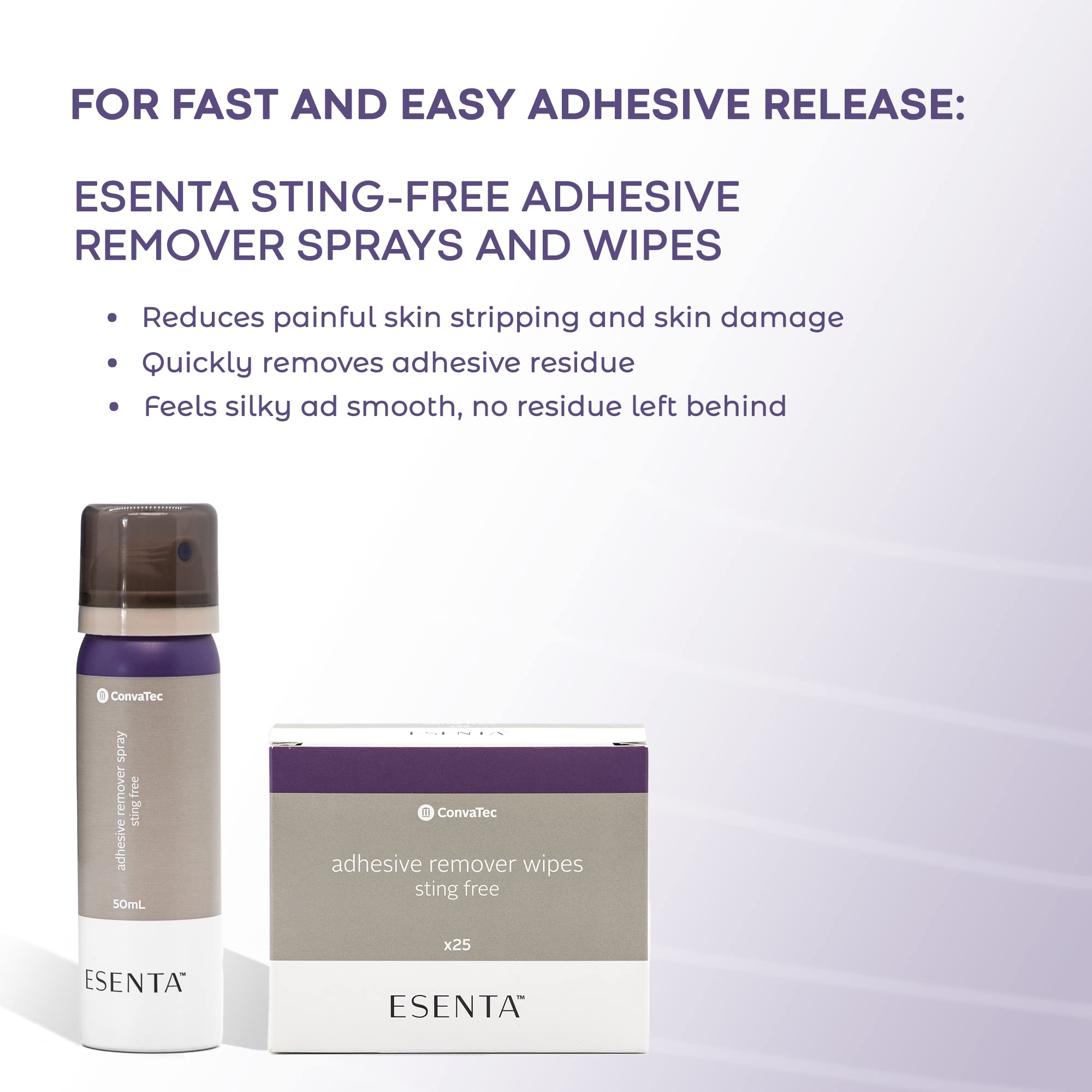 ConvaTec ESENTA latex-free formula icon highlighting allergy-friendly care.