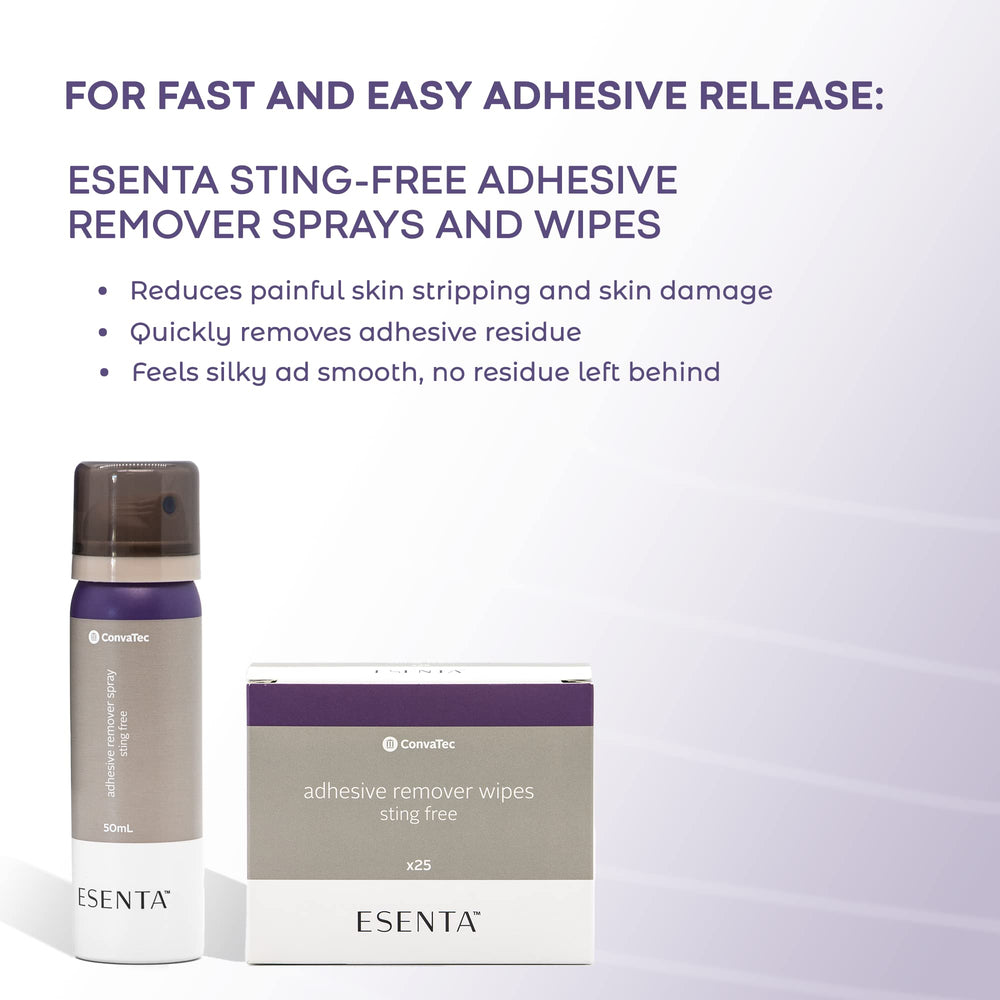 ConvaTec ESENTA latex-free formula icon highlighting allergy-friendly care.