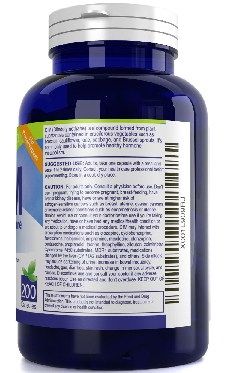 DIM capsules in bottle – convenient capsule form