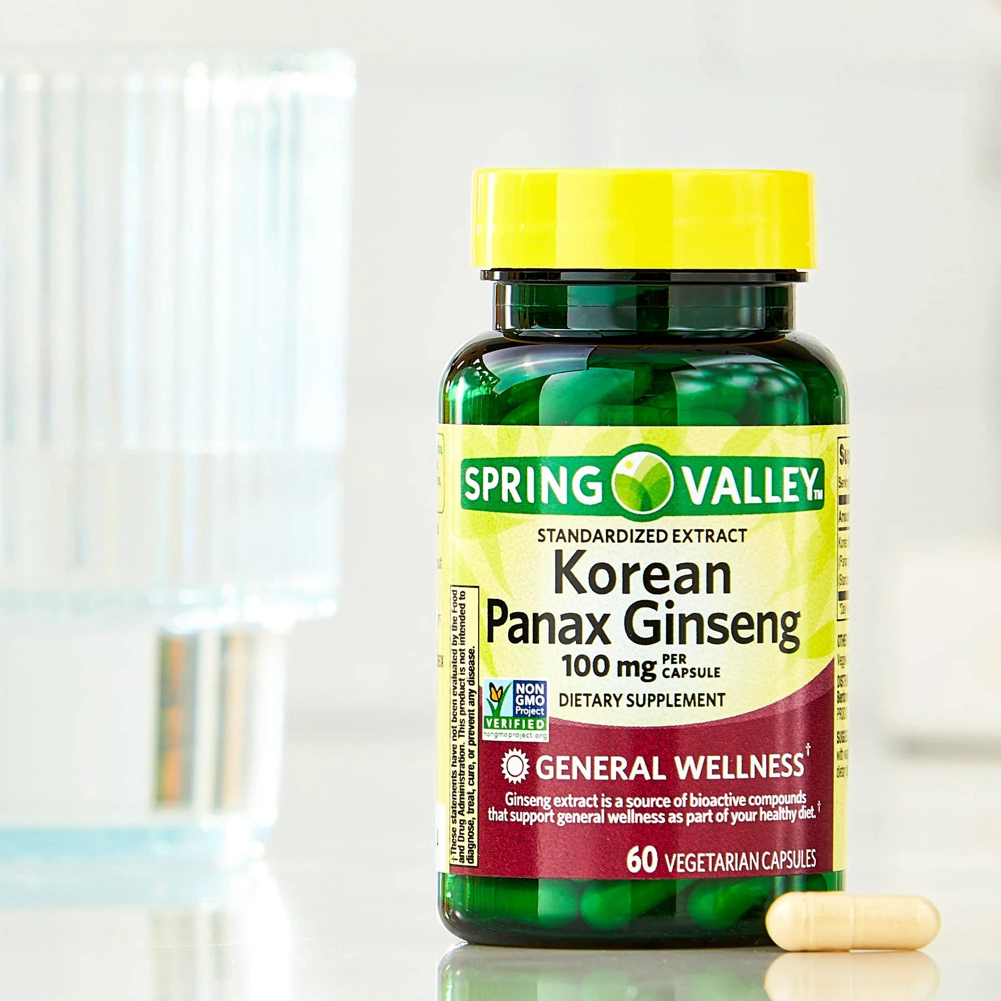Front label of Convergence Korean Panax Ginseng bottle