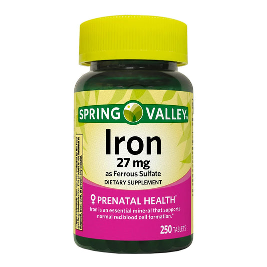 Convergence Spring Valley Iron as Ferrous Sulfate Tablets bottle, 250-count
