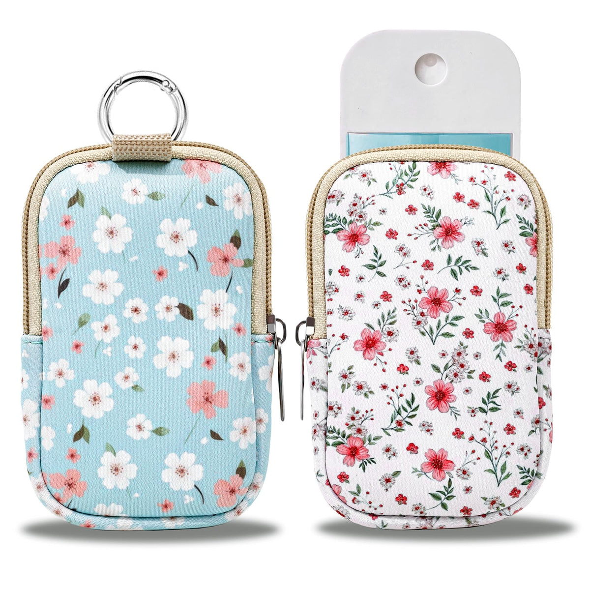 COOKOOKY hand sanitizer case for Touchland compatibility, secure travel-ready storage.