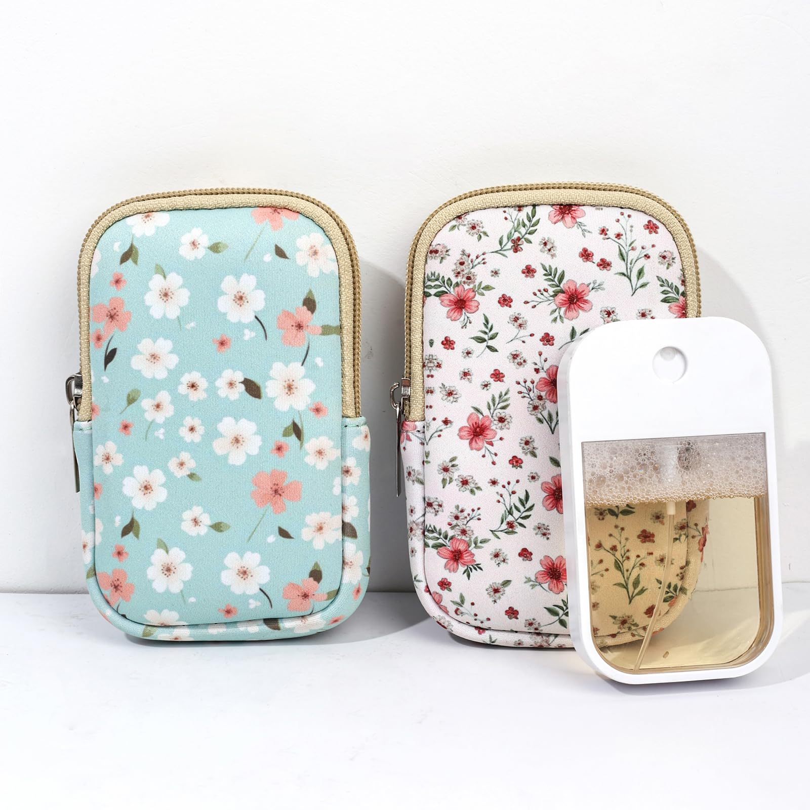 COOKOOKY mini sanitizer pouch with zipper for daily carry and style.