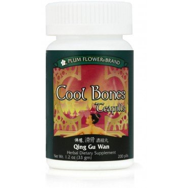 Cool Bones Teapills Qing Gu Wan 200 count Plum Flower bottle