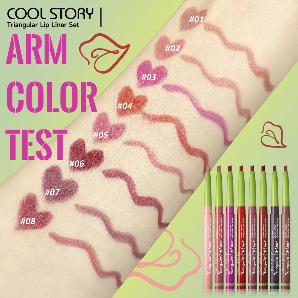 Cool Story long-wear lip liner provides smudge-resistant color.