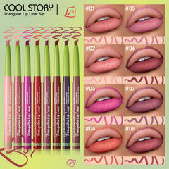 Cool Story shade #01 nude pink enhances natural lips.