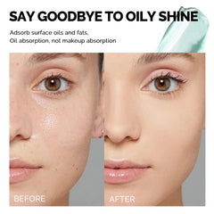 Cool Story matte-finish face powder delivers a soft, shine-free look.