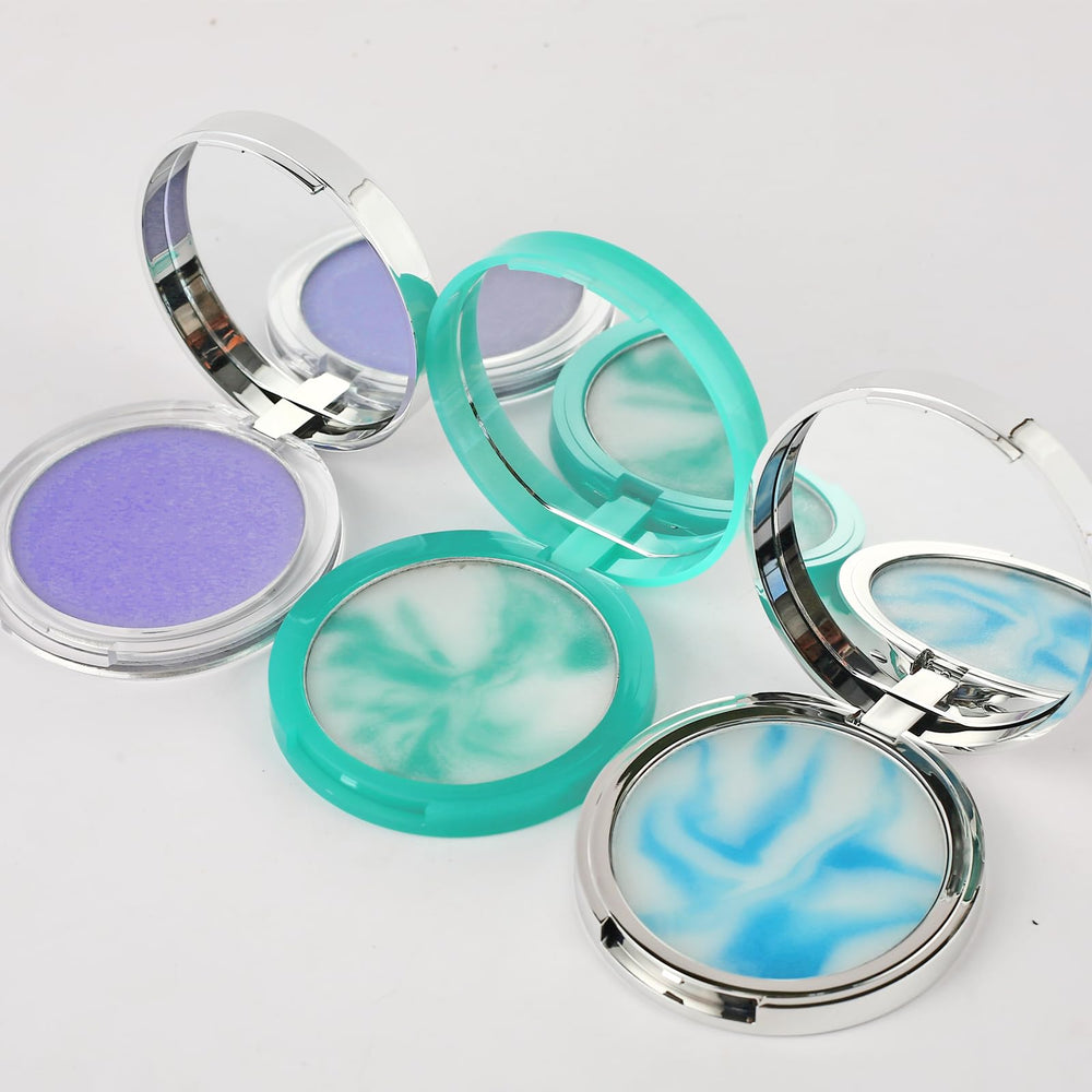 Cool Story setting-powder-application secures makeup with lasting hold.