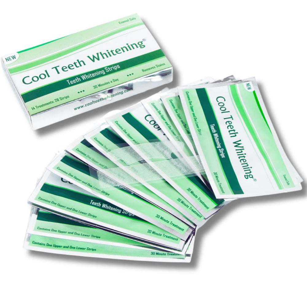 Cool Teeth Whitening Strips with 6% hydrogen peroxide package