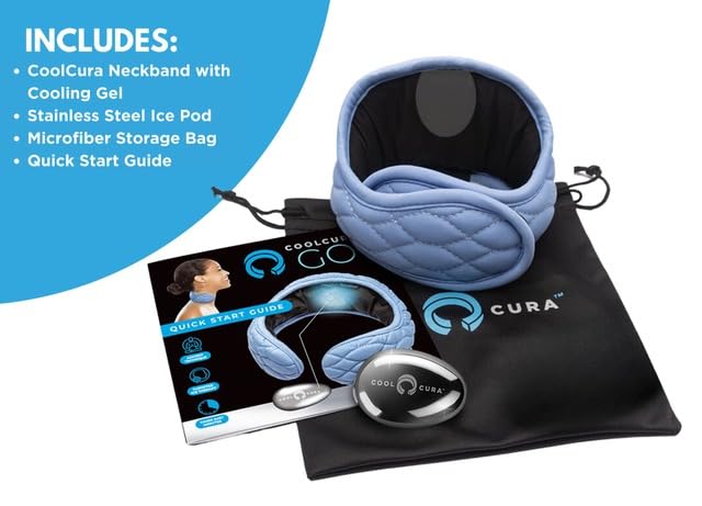 CoolCura GO packaging and device components laid out