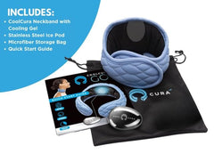 CoolCura GO packaging and device components laid out