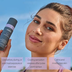 Wrist pulse point cooling spray application