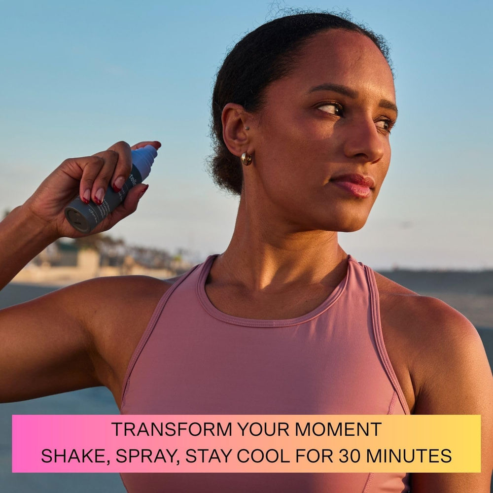 Knee/ankle pulse point cooling spray application
