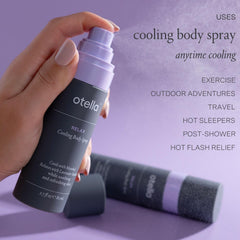 Chest pulse point cooling spray application