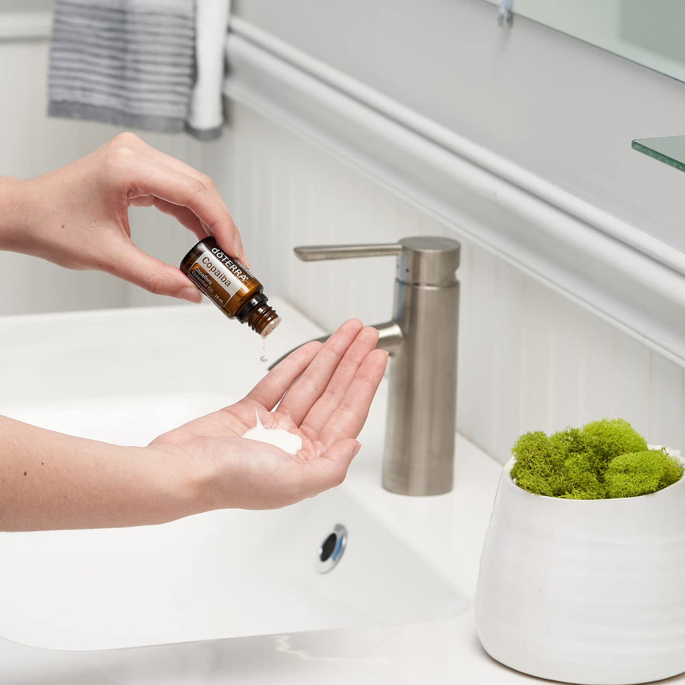 Copaiba oil in cosmetic product layout