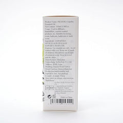 Copaiba essential oil label on amber bottle