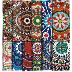 Copkim mandala microfiber cleaning cloths laid flat