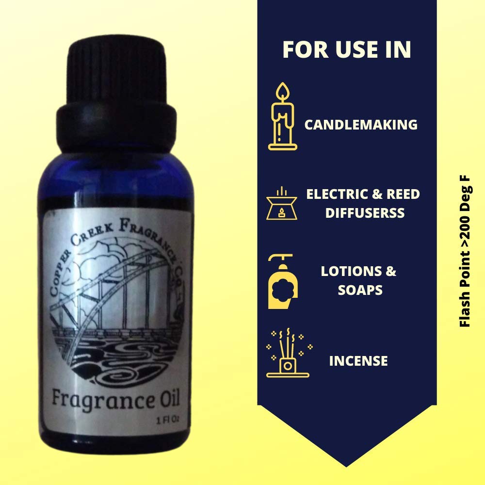 Copper Creek Elderberry fragrance oil candle close-up showing fragrance strength