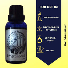 Copper Creek Elderberry fragrance oil candle close-up showing fragrance strength