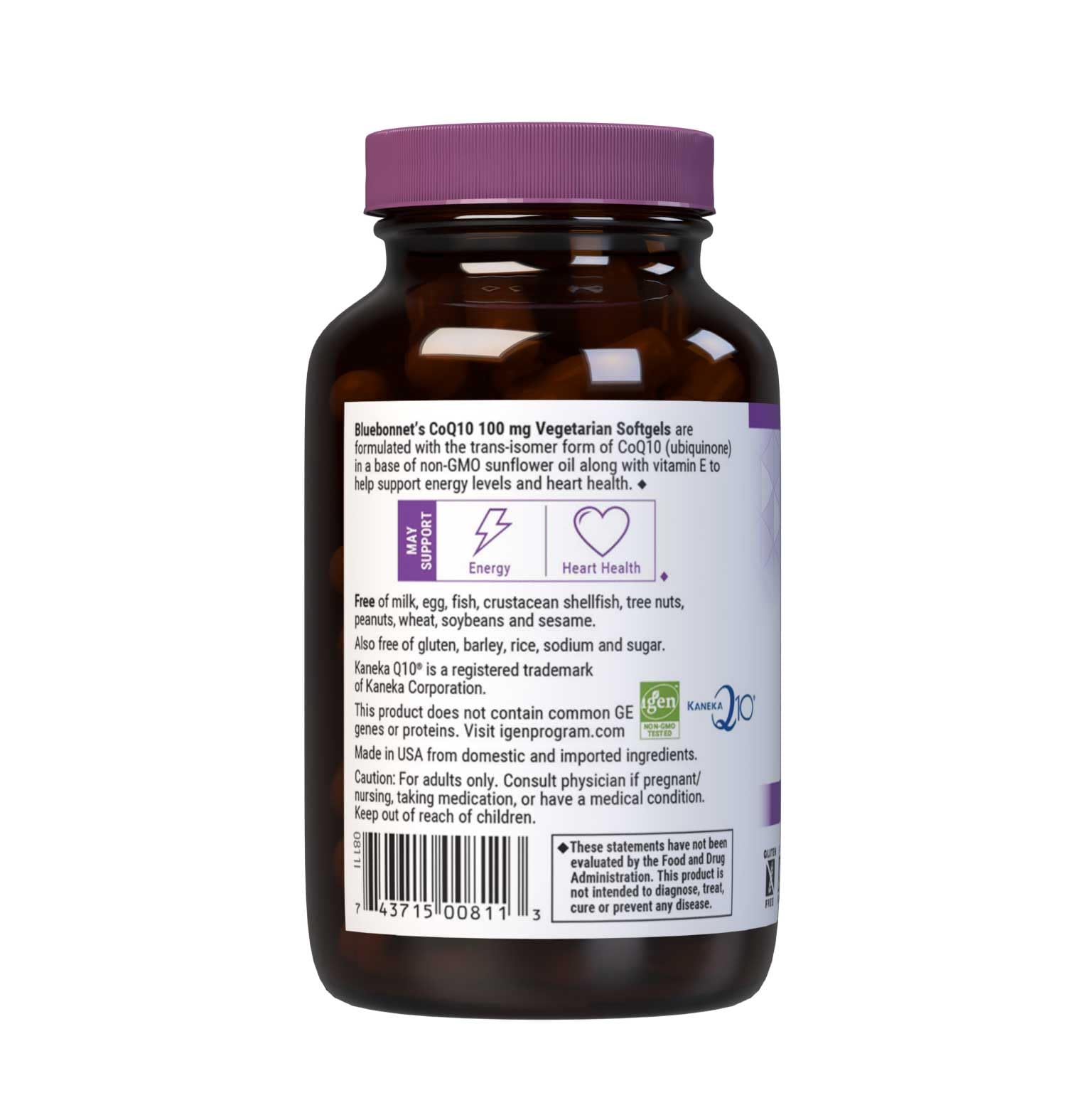Label highlighting Non-GMO, Gluten-Free, Soy-Free and Vegetarian Friendly