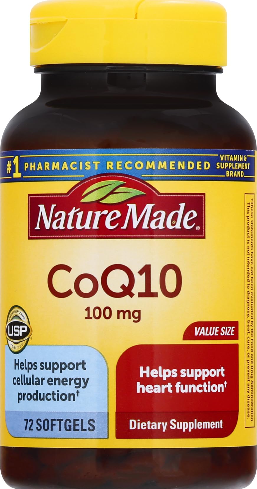 CoQ10 100 mg softgels – 72-count bottle for heart health