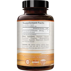 CoQ10 200mg daily consumption image with capsules