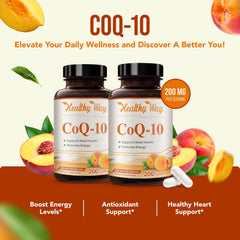 CoQ10 200mg supplement facts label